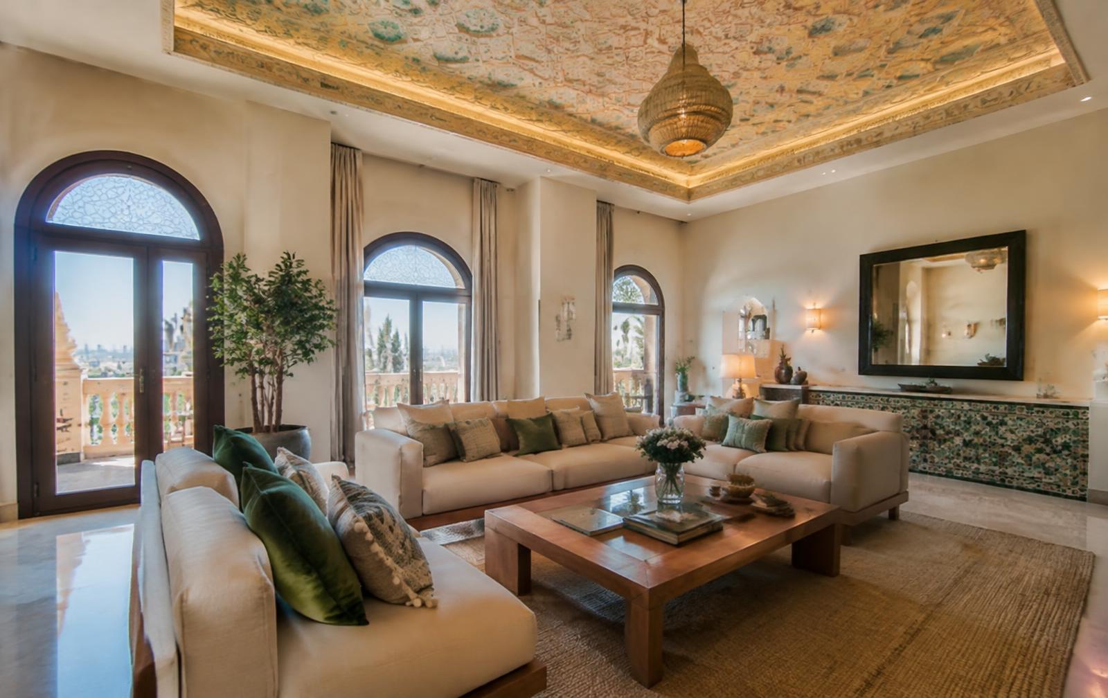 Salon d'un appartement contemporain au Maroc en visite virtuelle 360°